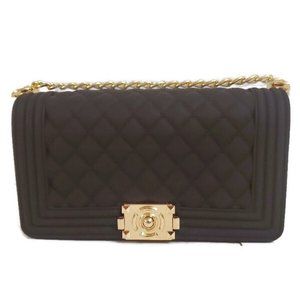 Black Jelly Crossbody Bag